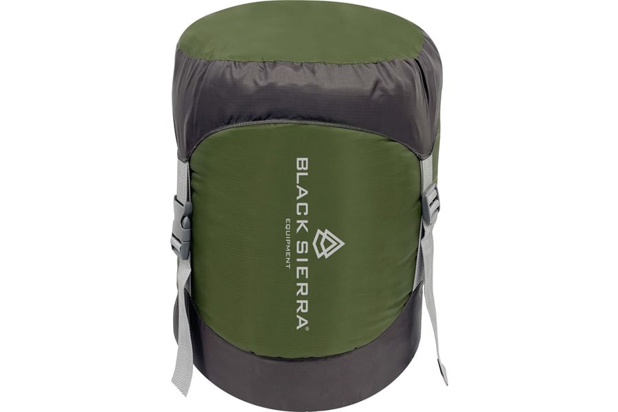 Black Sierra Equipment Mummy Sleeping Bag 25 Degrees Chive